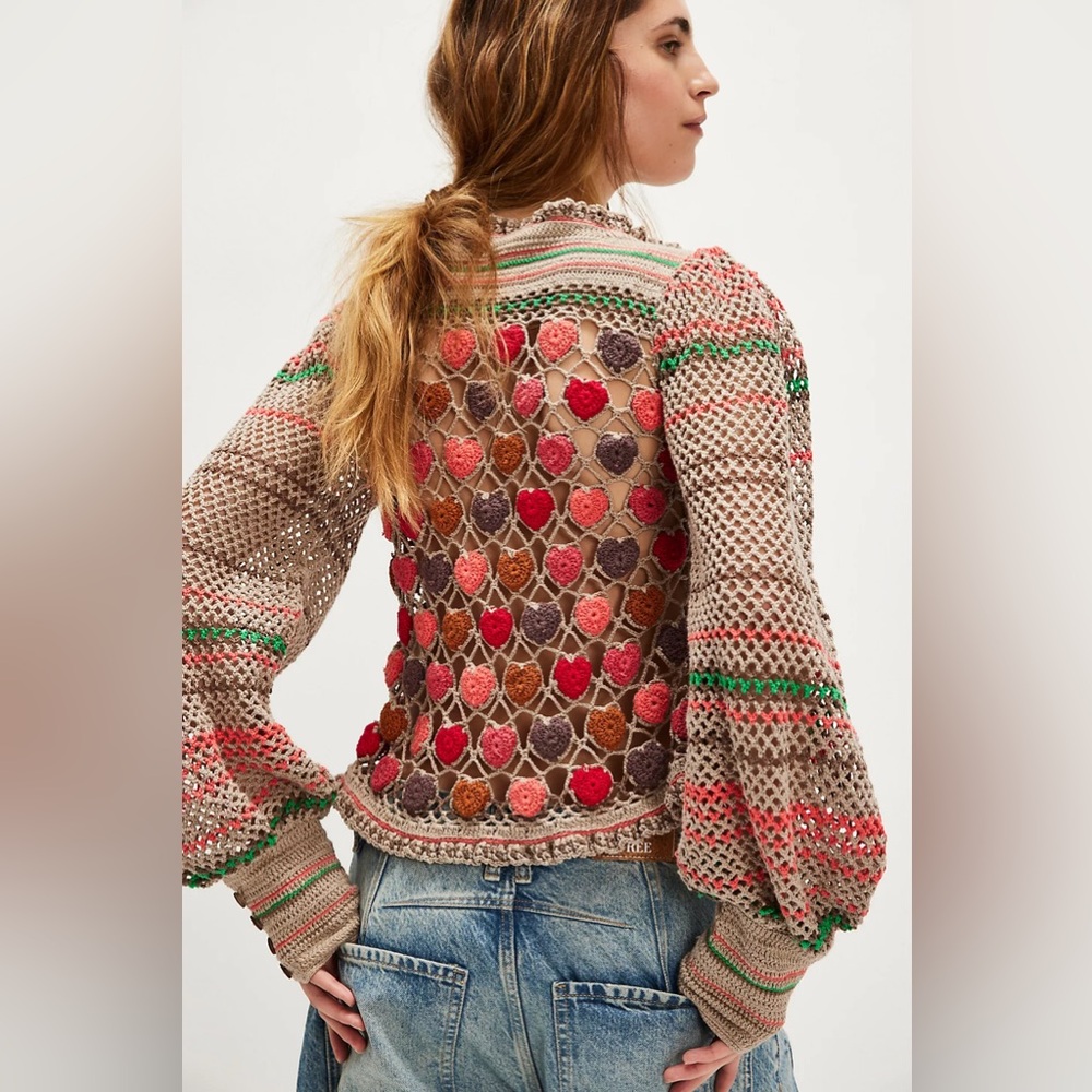 Free People Heart Eyes Cardigan